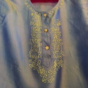 Silk Tunic shirt - Green - Size L